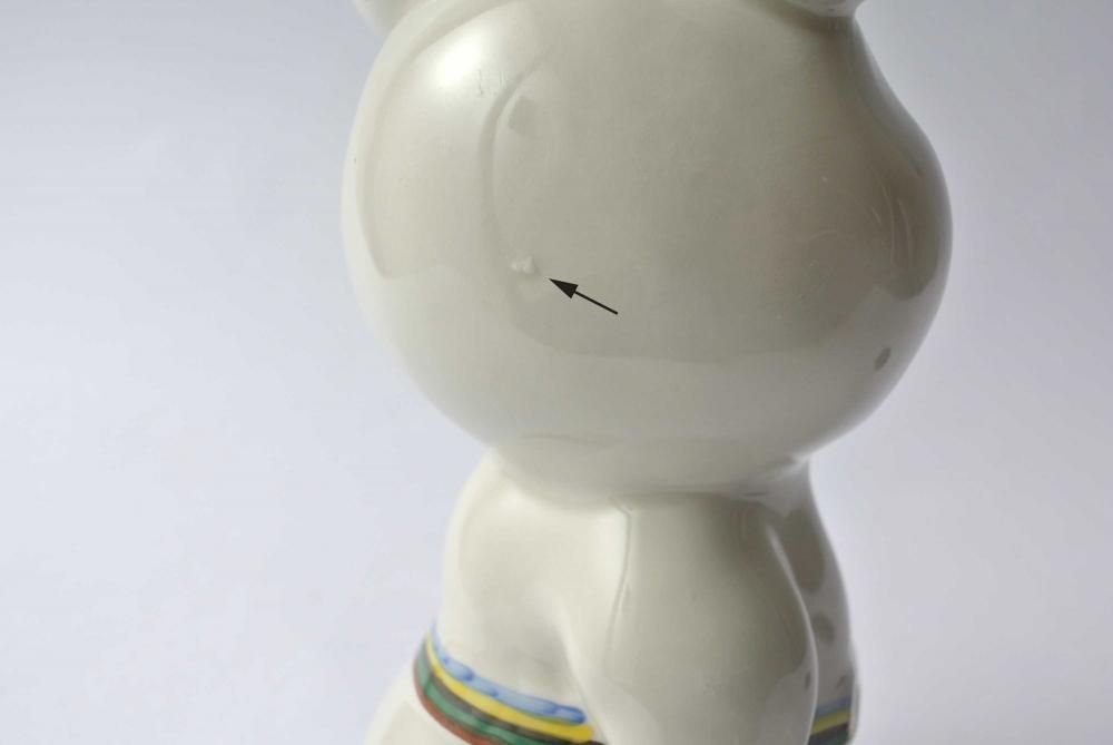 こぐまのミーシャ 陶製オブジェ 白 モスクワ五輪 vintage misha