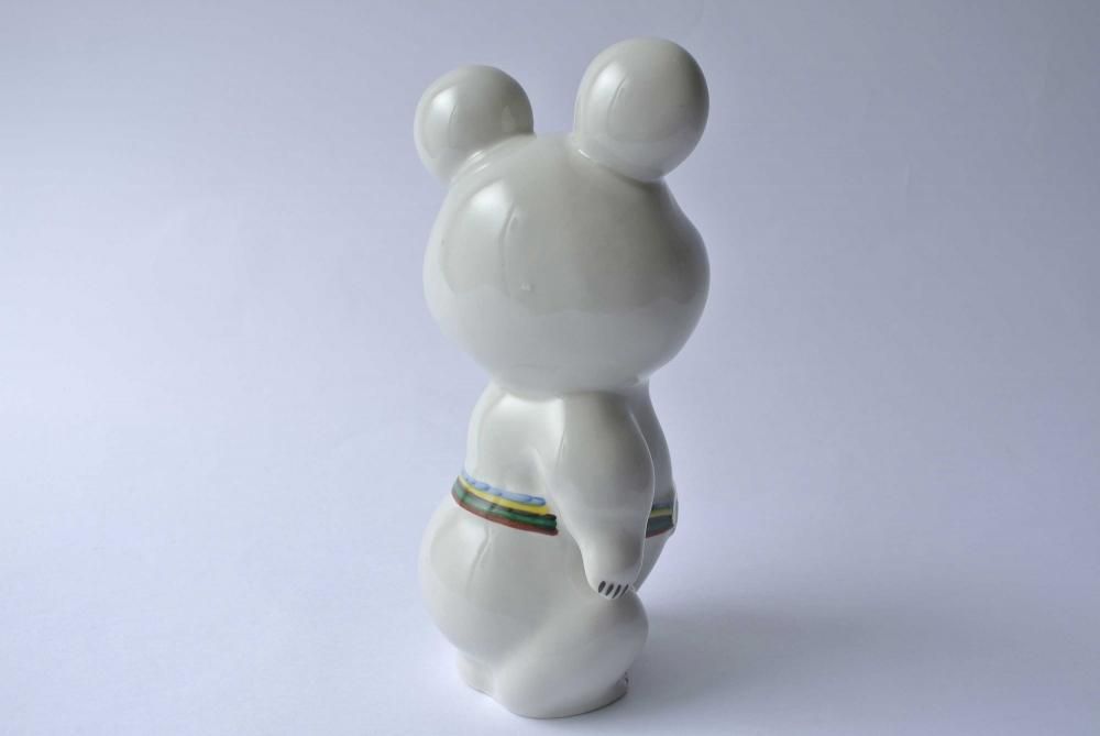 こぐまのミーシャ 陶製オブジェ 白 モスクワ五輪 vintage misha