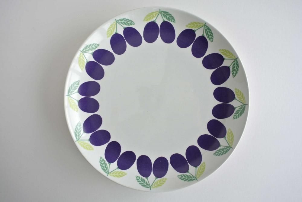 ARABIA ”POMONA” Plate23.5cm アラビア ”ポモナ” 23.5cm プラム 01