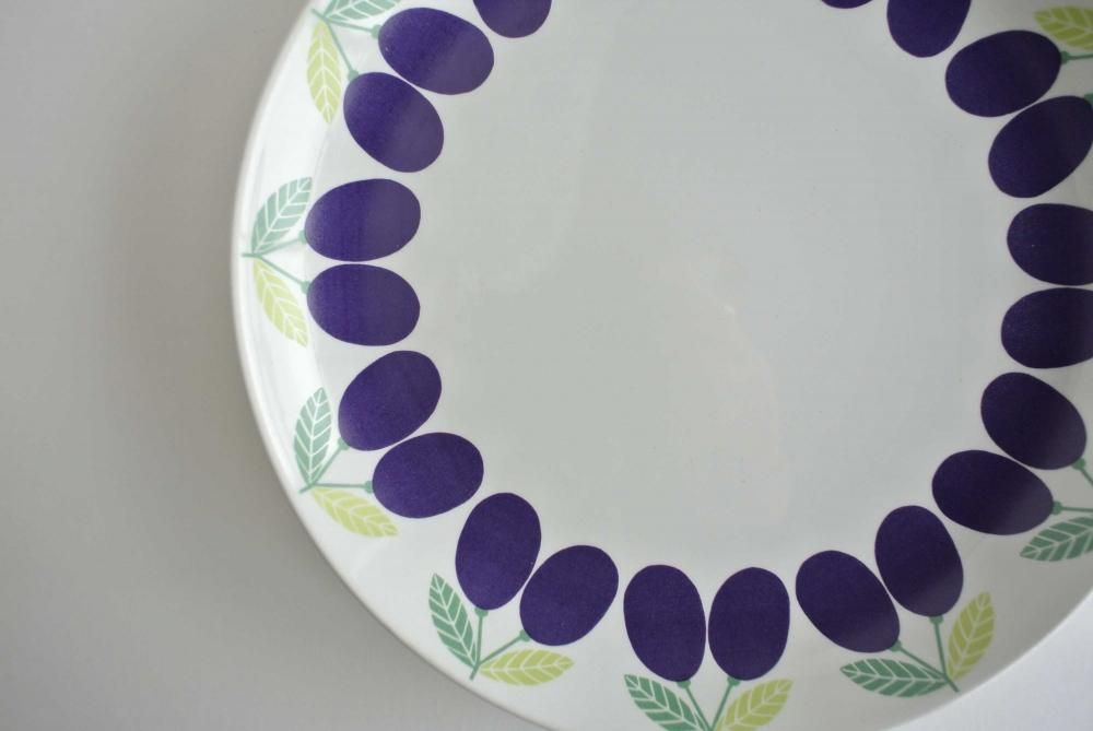 ARABIA ”POMONA” Plate23.5cm アラビア ”ポモナ” 23.5cm プラム 01