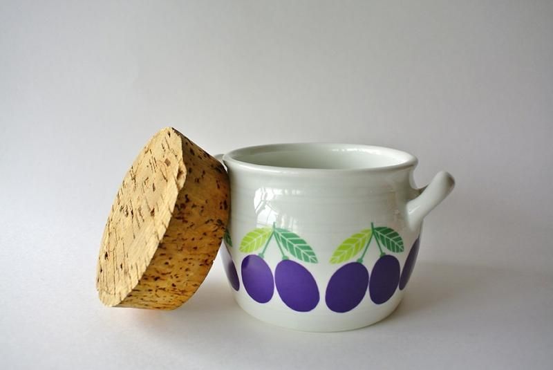 ARABIA POMONA JAMPOT アラビア ポモナ ジャムポットL『プラム』コルク