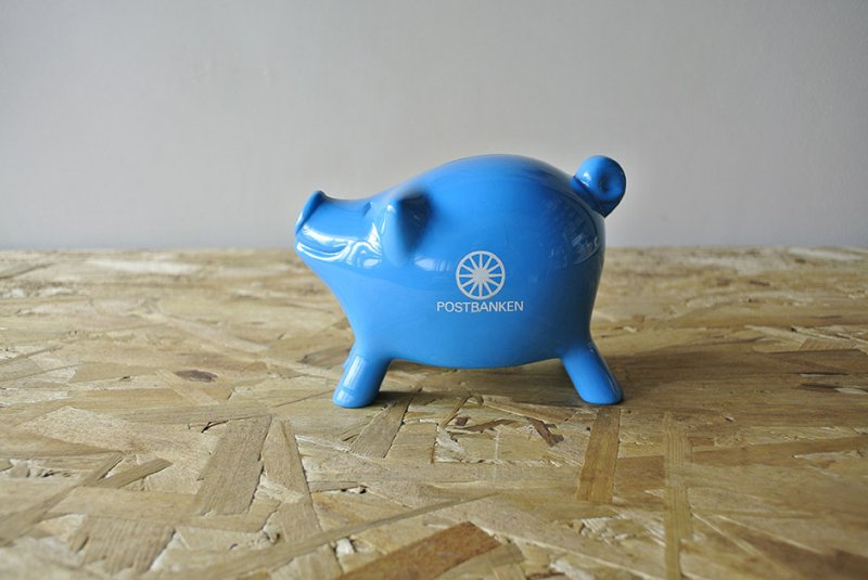 MK-Tresmer Money Box (Pig) 01 ぶたさんオブジェ (貯金箱) 空色 - ヴィンテージ北欧雑貨・PIPPURIKERA  ピップリケラ 金沢