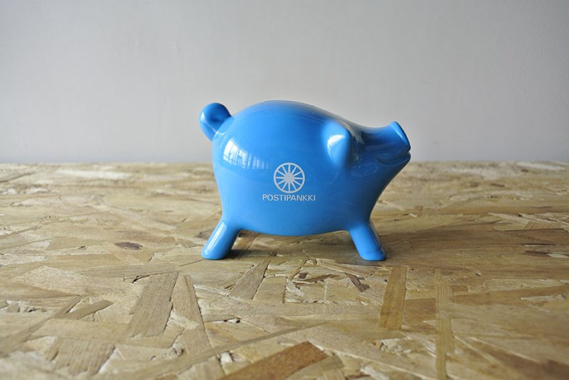 MK-Tresmer Money Box (Pig) 01 ぶたさんオブジェ (貯金箱) 空色 - ヴィンテージ北欧雑貨・PIPPURIKERA  ピップリケラ 金沢