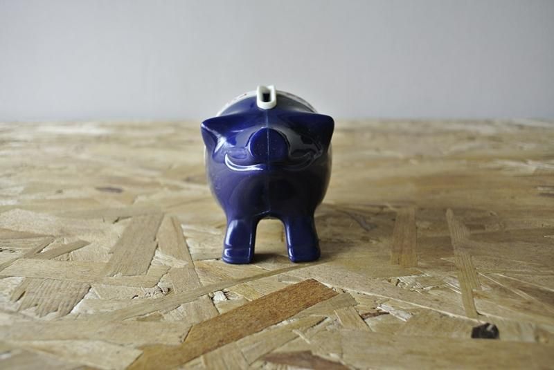 MK-Tresmer Money Box (Pig) 05 ぶたさんオブジェ (貯金箱) S 紺