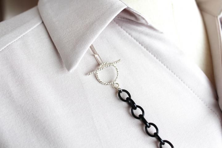 大阪なにわべっ甲】本べっ甲×シルバー チェーンネックレス