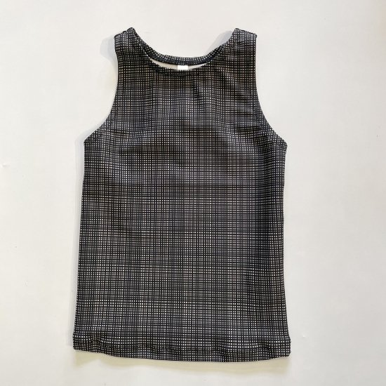 MOUN TEN. swim tank top black check /110-140cm - CALIN（カラン）for baby&kids