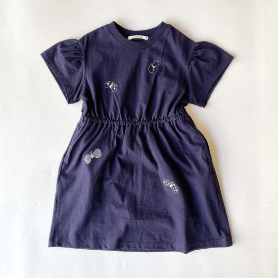 Mina Perhonen Choucho Dress Navy /90-130cm - CALIN（カラン）for Baby&kids