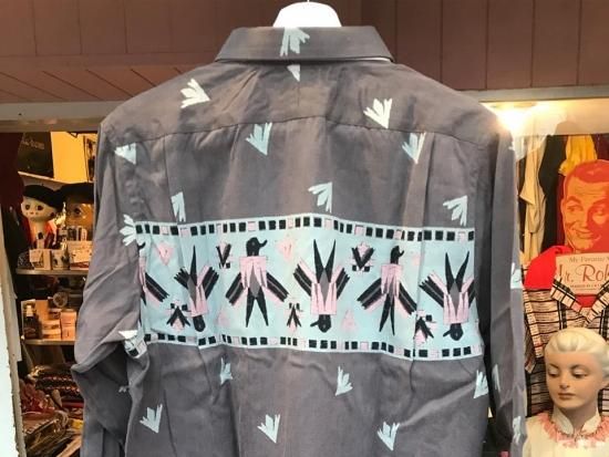 2025年ファッション福袋 Dry Bones/“THUNDERBIRD”Rayon Long Sleeve Shirts(GRAY トップス