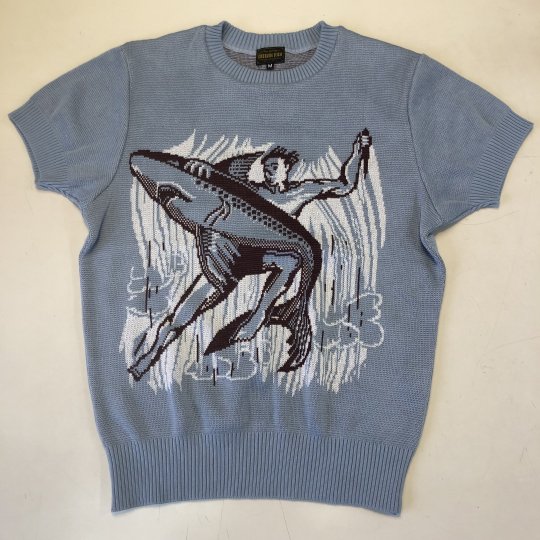 The Groovin High「Vintage 1950's style Shark」Summer Knit(Blue) - ◆Harajuku  Jumpin'Jack's ONLINE SHOP◆