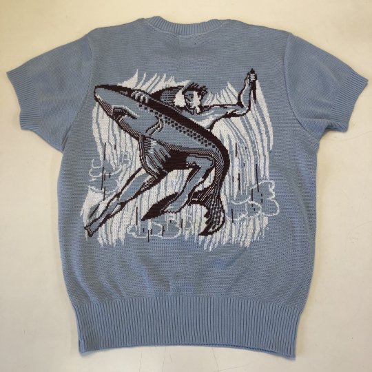 The Groovin High「Vintage 1950's style Shark」Summer Knit(Blue