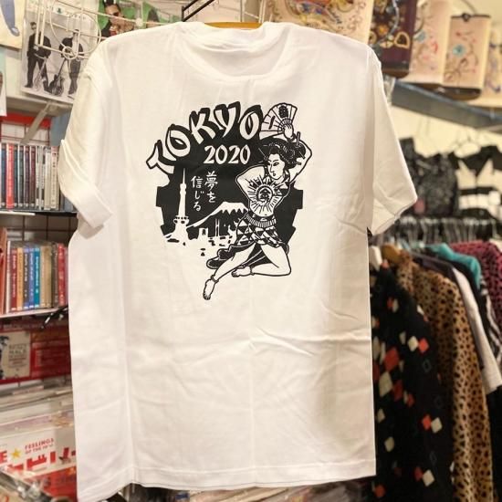TOKYO 2020 × 原宿Jack's Save T shirts②(White×black) - ◇Harajuku