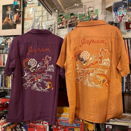 HOUSTON Japan Map&Dragon SUKA shirt スカシャツ　日本地図龍 - ◆Harajuku Jumpin'Jack's  ONLINE SHOP◆