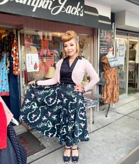 ❤️ヘルバニー HELL BUNNY サーキュラーワンピース　プードル Hell Bunny / Poodle pattern Circular Skirt - ◇Harajuku