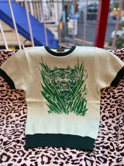 Groovin' High / Vintage 1950's Tiger Summer Knit Green - ◆Harajuku  Jumpin'Jack's ONLINE SHOP◆