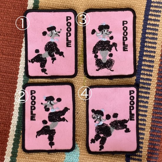 プードルワッペン♪ POODLE トイプードル ロカビリー 黒ピンク アイロンワッペン - ◇Harajuku Jumpin'Jack's  ONLINE SHOP◇