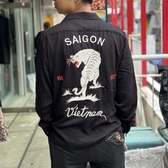 Houston 2024 スーベニアシャツ L/S 白虎(color:BLACK