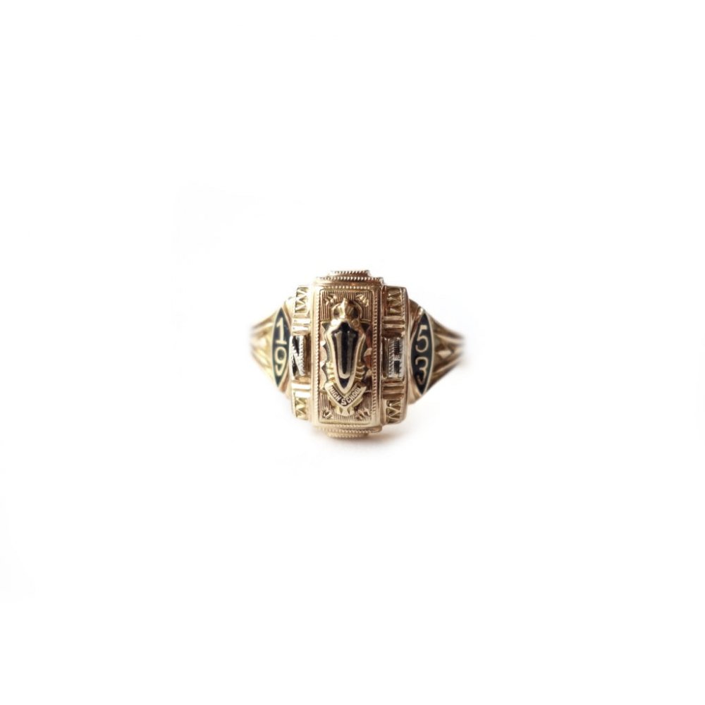 カレッジリング【1953】【HJ 10K】VINTAGE COLLEGE RING