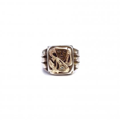  Ρơ ˥ 󥰡STERLING&GOLDۡ1950's~Vintage initial Ring