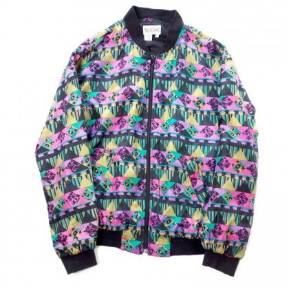 古着 通販　ヴィンテージ シルクブルゾン【Geometric】【1980's~】Vintage Silk jacket