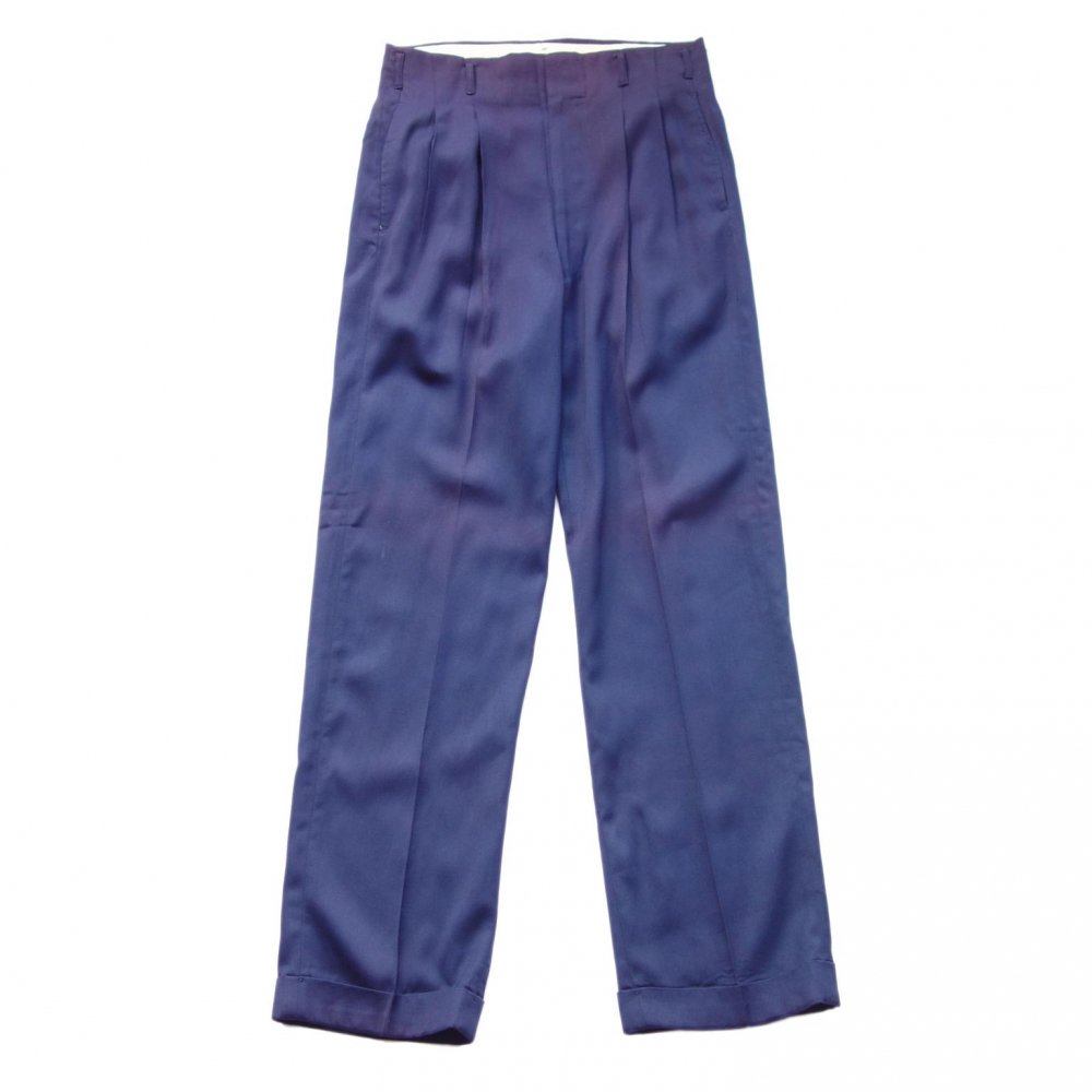 ヴィンテージ 2タック 茄子紺 ギャバジントラウザーズ【1950's-】Vintage Trousers NV