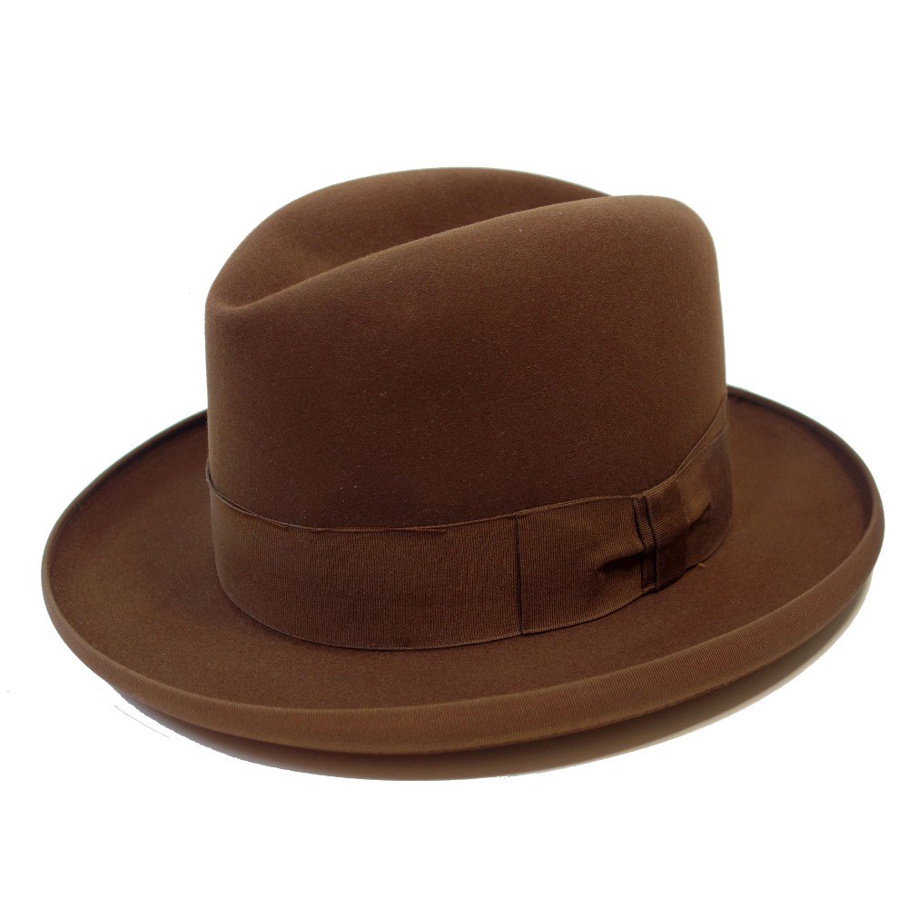 ボルサリーノ【Super Borsalino】ヴィンテージ ホンブルグ ハット【1950s-】Vintage Homburg Hat