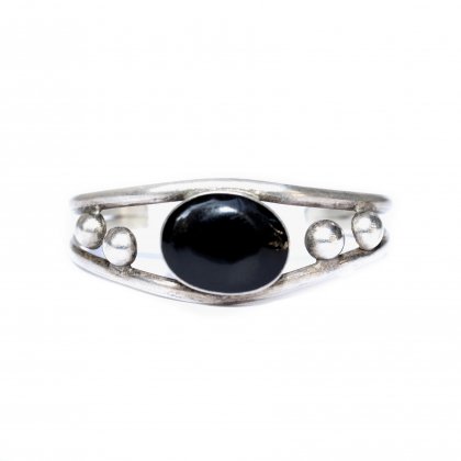  Ρơ СХ󥰥1940's-OnyxۡSTERLINGVintage Bangle