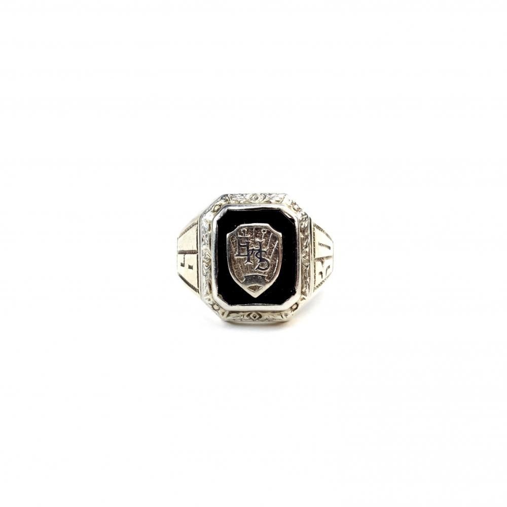 1930s'40's'ビンテージ スカルカレッジリング カレッジリング【1930s】【White Gold】Vintage College Ring