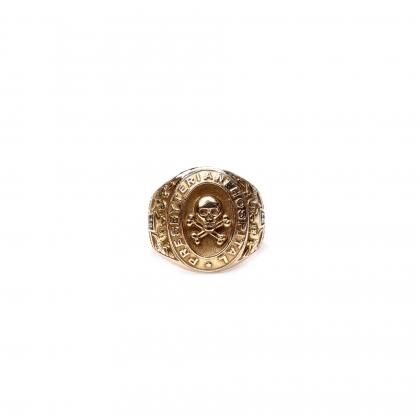 ヴィンテージ カレッジリング【1937s-】【10kt Gold】【Mement Mori Skull】