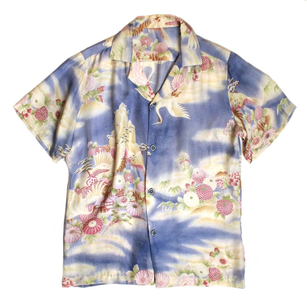 ヴィンテージ 和柄 鶴 アロハシャツ 1980 S Aloha Shirts 古着 通販 ヴィンテージ古着屋 Rumhole Beruf Online Store 公式通販サイト