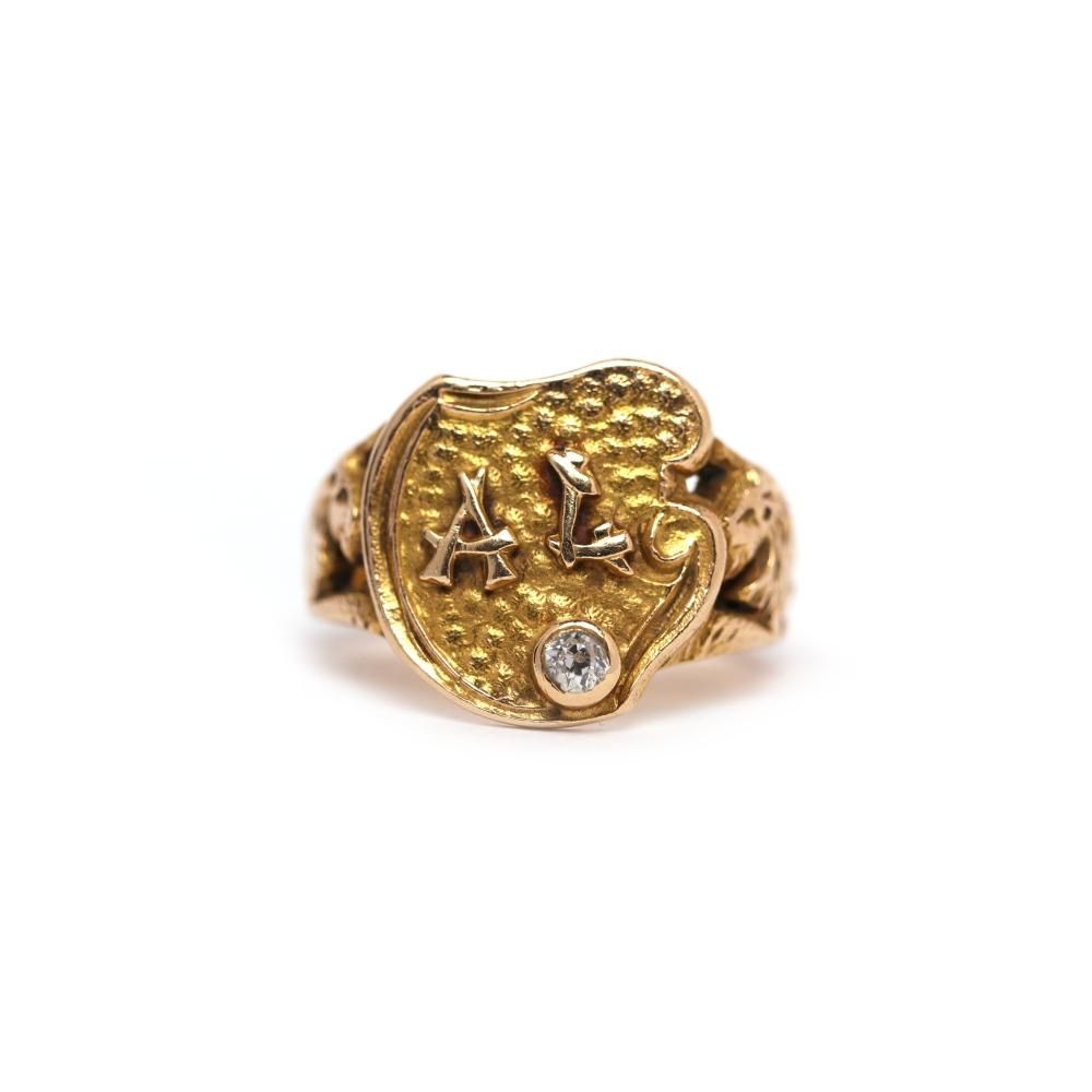 アンティーク ライオン デザイン シグネット リング 1800s Victorian 14k Gold Diamond 古着 通販 ヴィンテージ古着屋 Rumhole Beruf Online Store 公式通販サイト アンティーク ライオン デザイン シグネット リング 1800s Victorian 14k Gold Diamond 古着 通販 ヴィンテージ古着屋 Rumhole Beruf Online Store 公式通販サイト