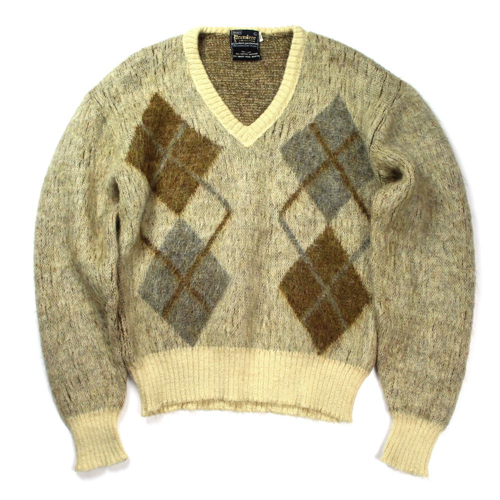 ヴィンテージ モヘア Vネックニット【Sears】【1960's-】Vintage Mohair Knit