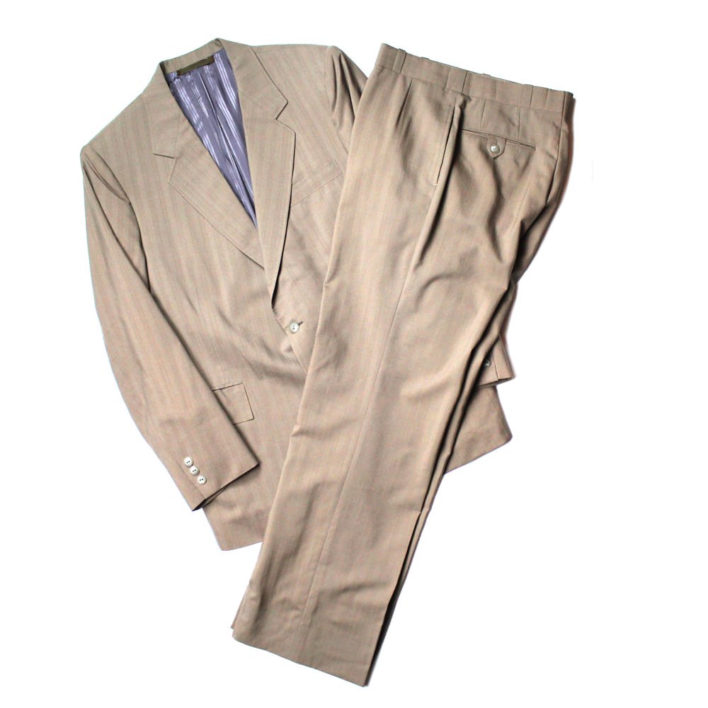 昭和レトロ 男性 メンズスーツ 絹１００％ - スーツ