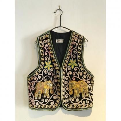  Ρơ ޥ졼ɽ ٥ȡ1970s- Vintage Mandalay Embroidery Vest
