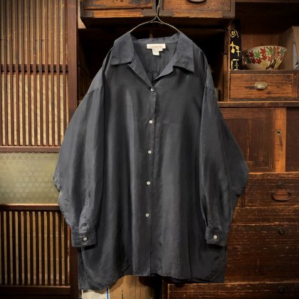  Ρơ ӥå륨å 륯ġ1980's-ۡ2XVintage Big Silhouette Long Sleeve Silk Shirts