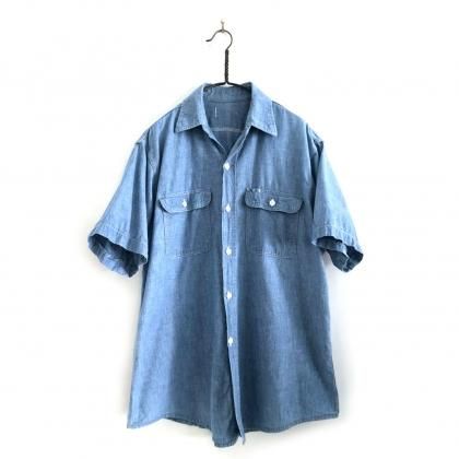  Ρӥåޥå ơ ֥졼ġ1970sۡBIG MACVintage Short Sleeve Chambray Shirt