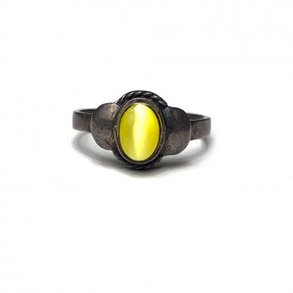  Ρơ С ȡ 󥰡925-STERLINGۡYellow StoneVintage Stone Ring