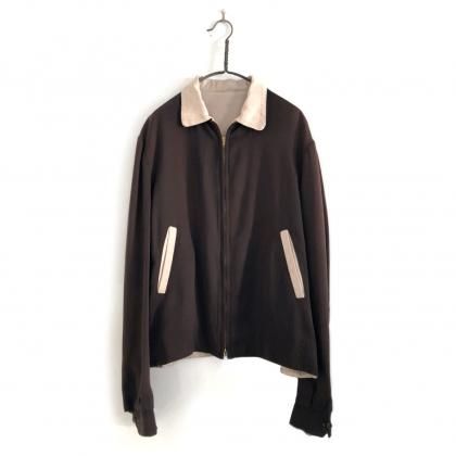 Ρơ 졼ɥꥺ顼㥱å Х1950sVintage Reversible Rayon Gabardine Jacket