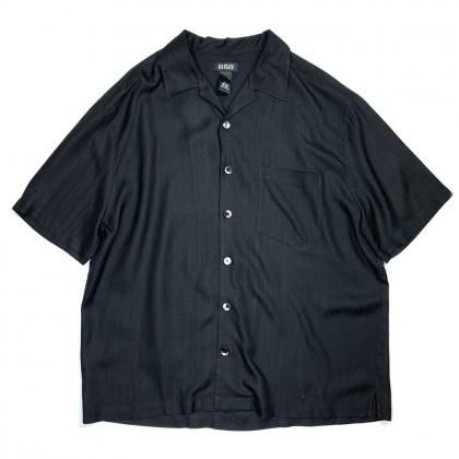  Ρơ S/S ץ󥫥顼 륯ġ1980'sVintage Open Collar Silk Shirt