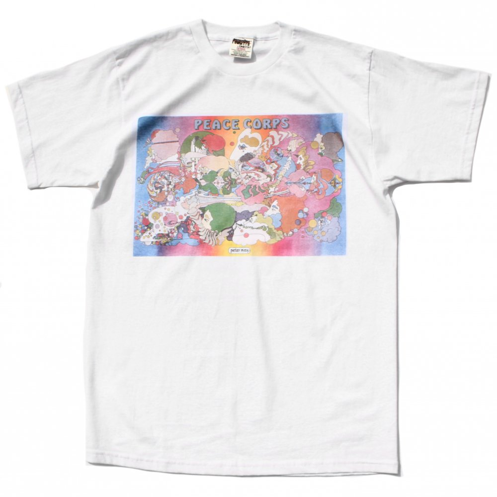 ピーターマックス【Peter Max】アートプリント T シャツ【PEACE CORPS】【Late 1990's-】