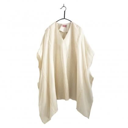  Ρơ ǥåɥȥå ͥ ݥGrandiVintage Dead Stock Linen Poncho