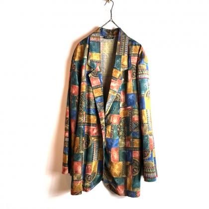  Ρơ ȥץ 㥱åȡMADE IN U.S.Aۡ1980'sVintage Art Print Jacket