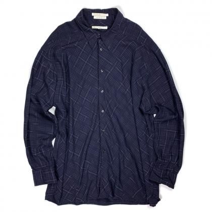  Ρơ L/S 졼󥷥ġ1980sۡItaly FabricۡPERRY ELLISVintage Long Sleeve Rayon Shirts