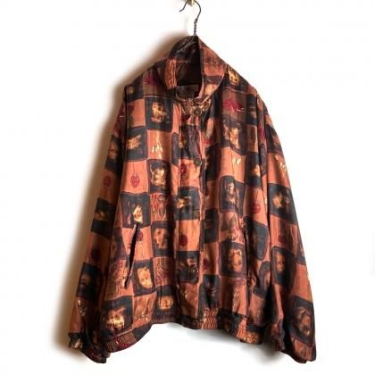  Ρơ 륯 åץå ֥륾STUNTۡ1980'sVintage   Silk Zip Up Blouson