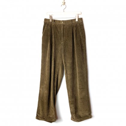  Ρơ ǥ 2å ȥ饦 ѥġCotton-FabricVintage 2-Tuck Corduroy Trouser