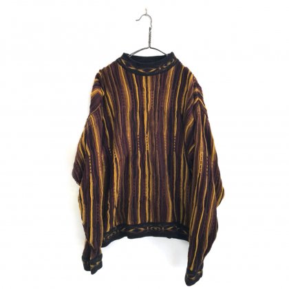  Ρơ COOGI åͥå ˥åȡ1990'sۡCosi CrestVintage 3-D Knitting Mockneck Sweater