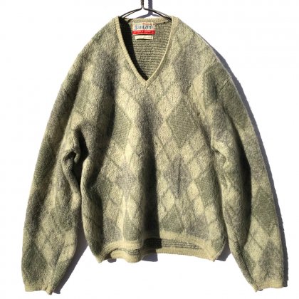  Ρơ  إ˥åȡ1960'sۡJantzenVintage Argyle Mohair Knit