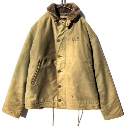  Ρơ N-1 ǥå㥱åȡUS.NAVYۡ1945's NXsx97323Vintage Deck Jacket