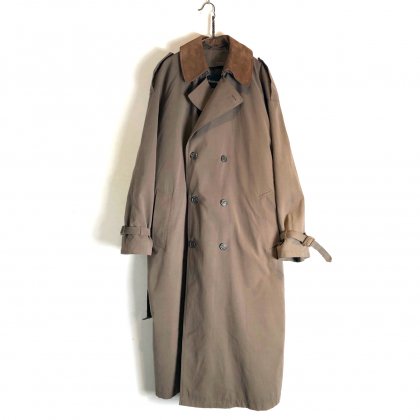  Ρԥ롦pierre cardinۥԡ ȥȡ1990'sDetachable Leather Collar Peach Skin Trench Coat