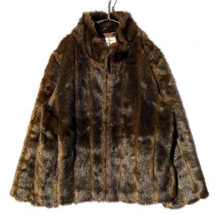  Ρơ ե ե ֥륾1980'sVintage Fake Fur Blouson