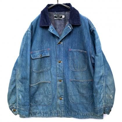  ΡSearsۥơ ֥󥱥åդ С 㥱å ǥ˥ॸ㥱åȡ1980'sVintage Denim Coverall Jacket